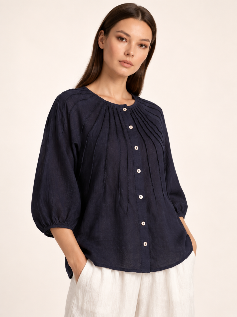 East India Company - Chelsea, Button Front Blouse