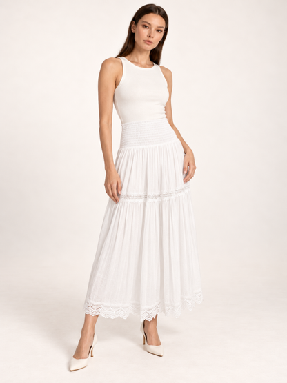 East India Company - Simone, Tiered Long Skirt