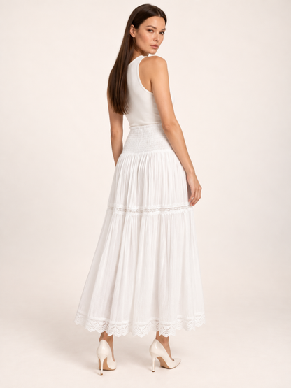 East India Company - Simone, Tiered Long Skirt