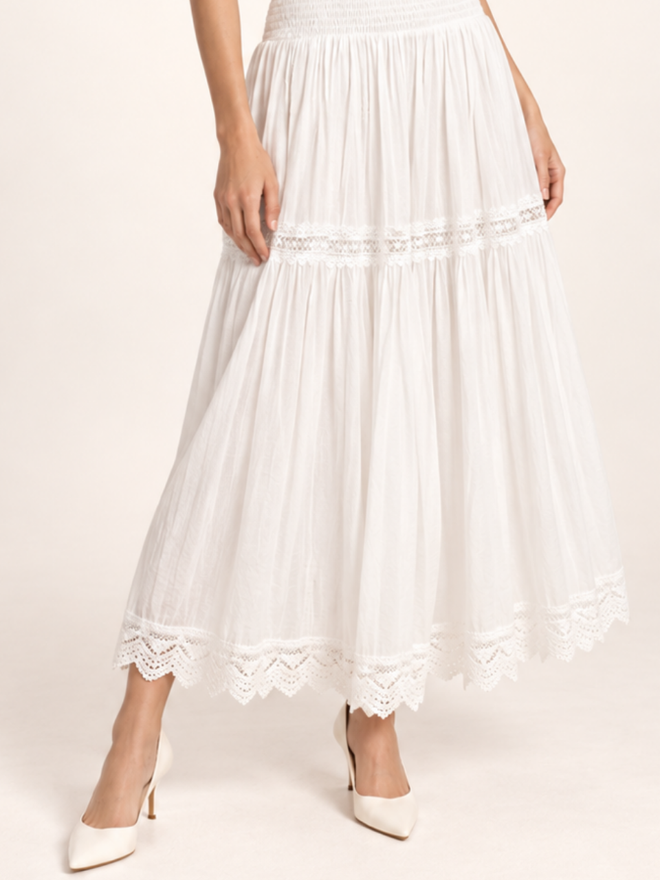 East India Company - Simone, Tiered Long Skirt