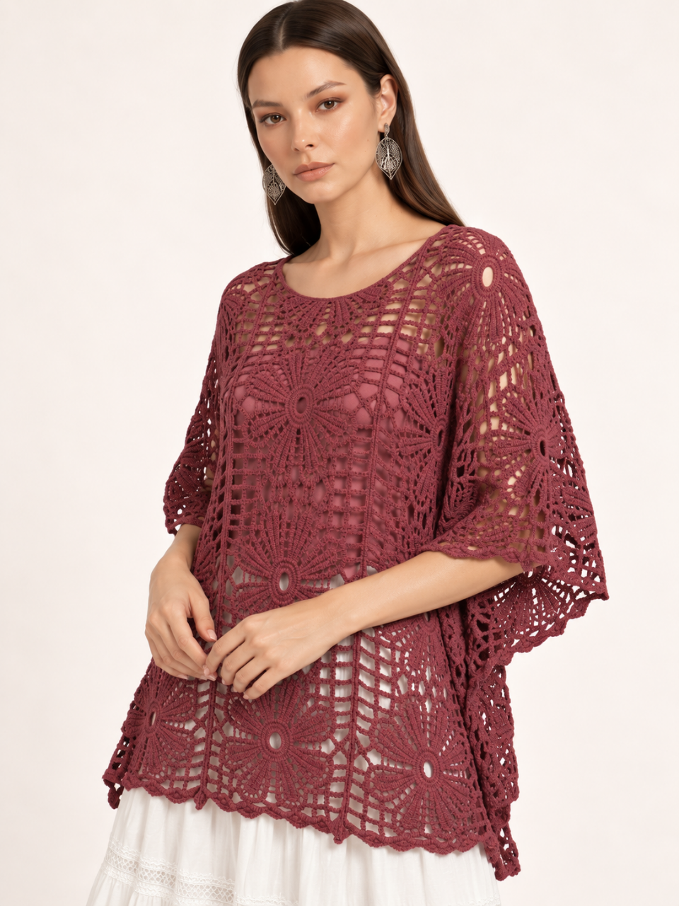 East India Company - Zoel, Patterned Crachet Knit Top