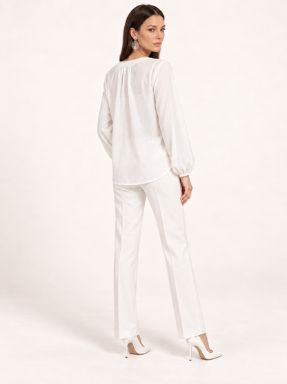 East India Company - Sheena, Embroidered Long Sleeve Blouse
