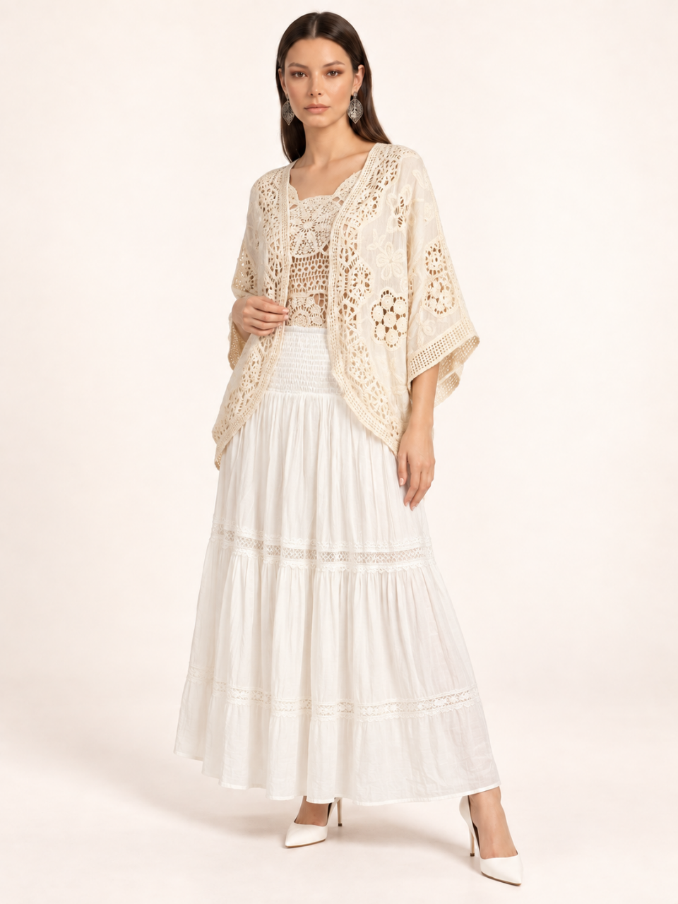 East India Company - Zoel, Crachet Lace Kimono