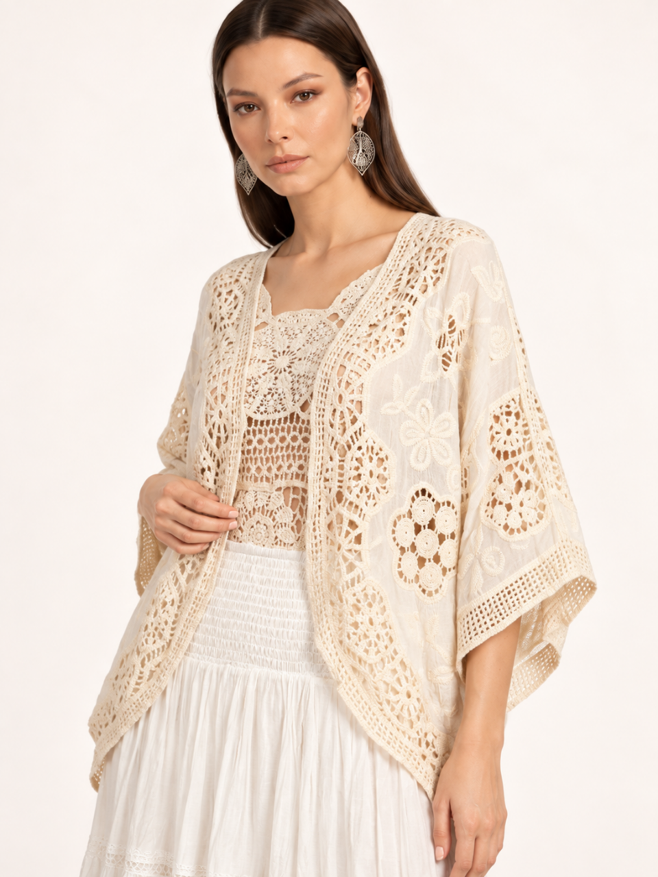 East India Company - Zoel, Crachet Lace Kimono