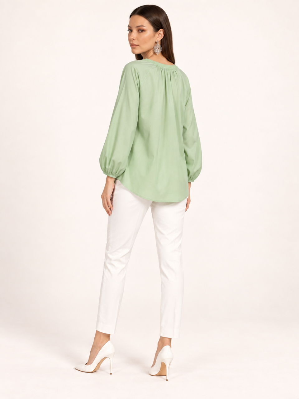 East India Company - Sheena, Embroidered Long Sleeve Blouse