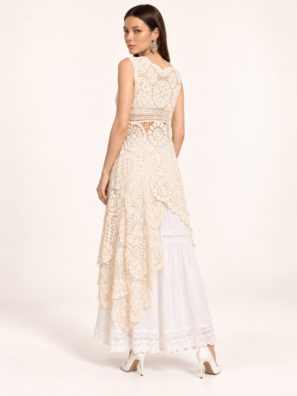 East India Company - Larisa, Crachet Lace Knit Top