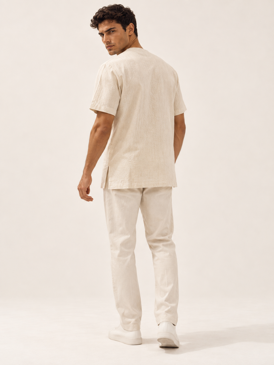 East India Company - Short Sleeve Embroidery Kurta