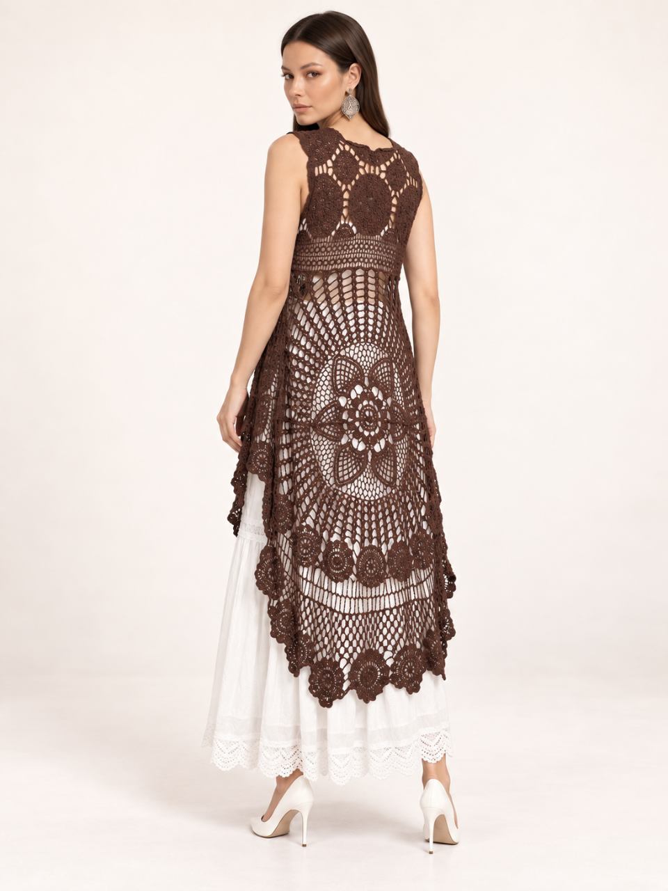 East India Company - Larisa, Crachet Lace Knit Top