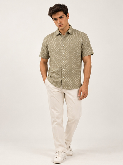 East India Company - Short Sleeve Paisley Printed Shirt