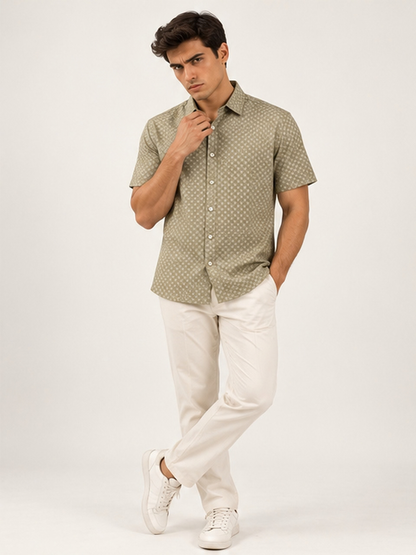 East India Company - Short Sleeve Paisley Printed Shirt