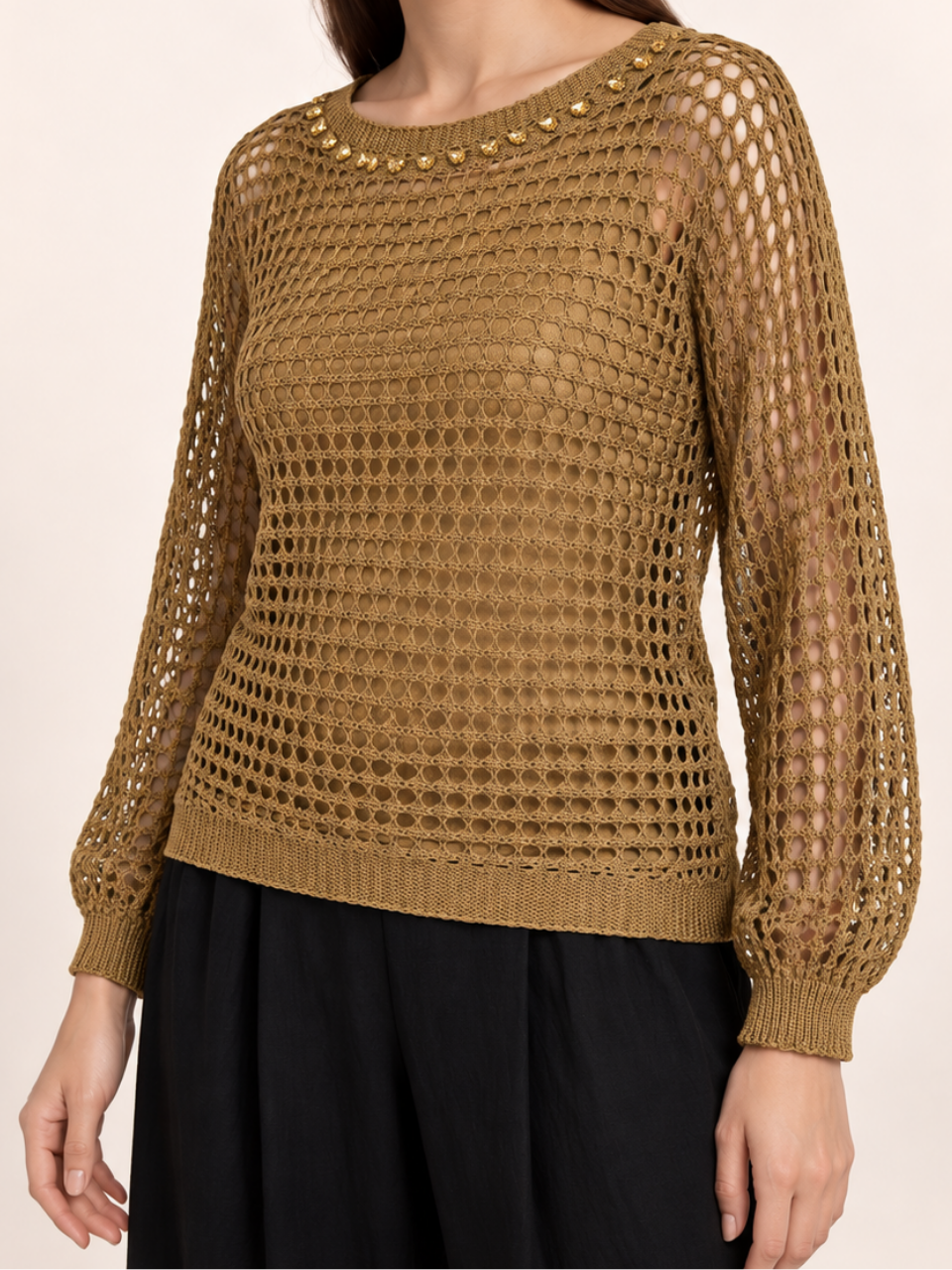 East India Company - Micah, Mechanical Knit Top - Maroon, Mocha, Black, Brown
