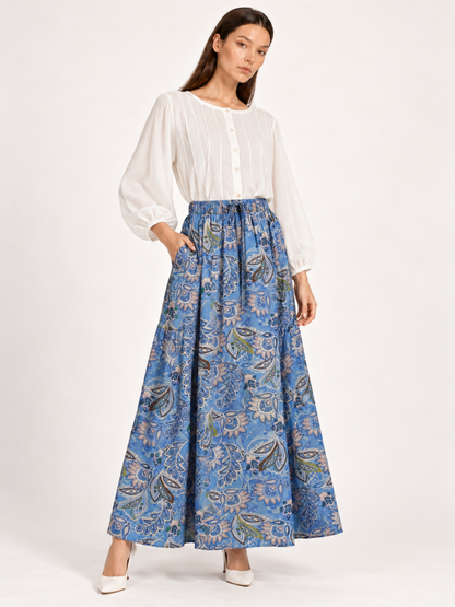 East India Company - Drew, Printed Long Skirt