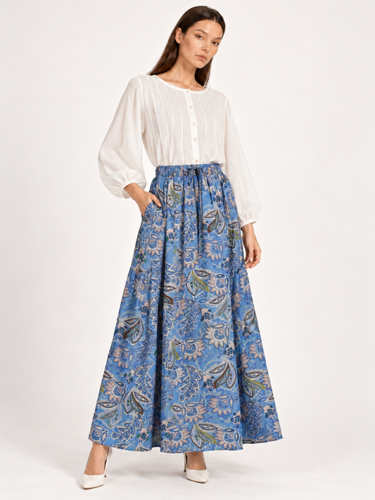 East India Company - Drew, Printed Long Skirt