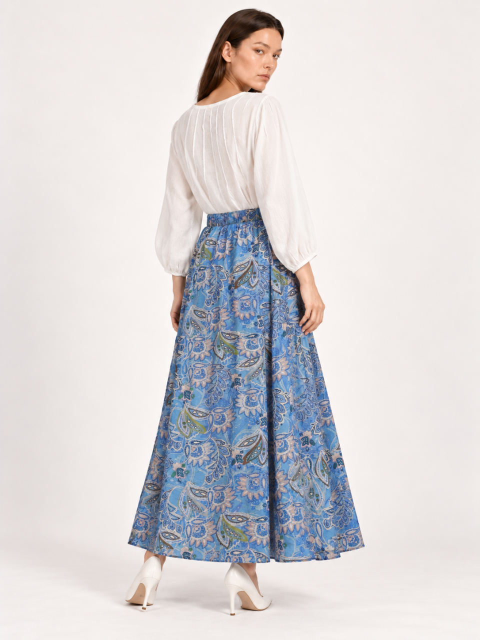 East India Company - Drew, Printed Long Skirt