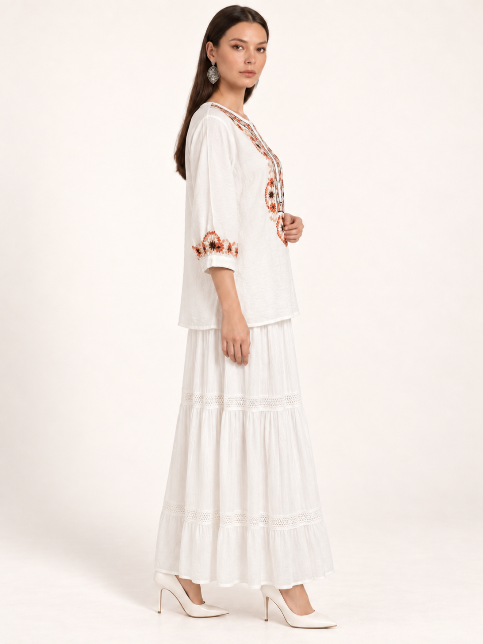East India Company - Sheena, Embroidered Tunic Blouse