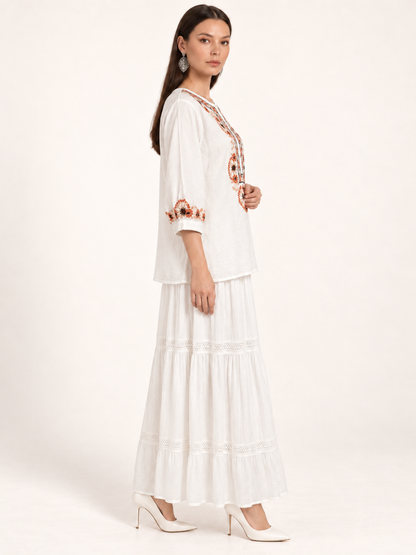 East India Company - Sheena, Embroidered Tunic Blouse