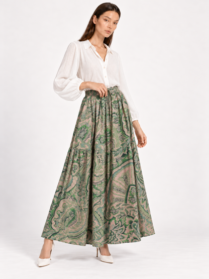 East India Company - Drew, Printed Long Skirt