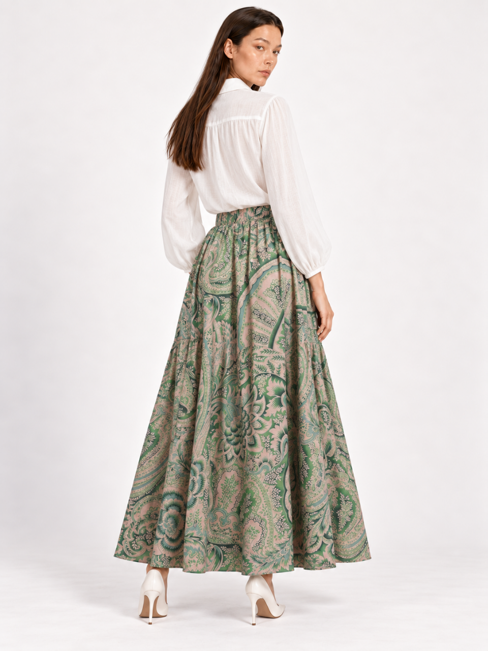 East India Company - Drew, Printed Long Skirt