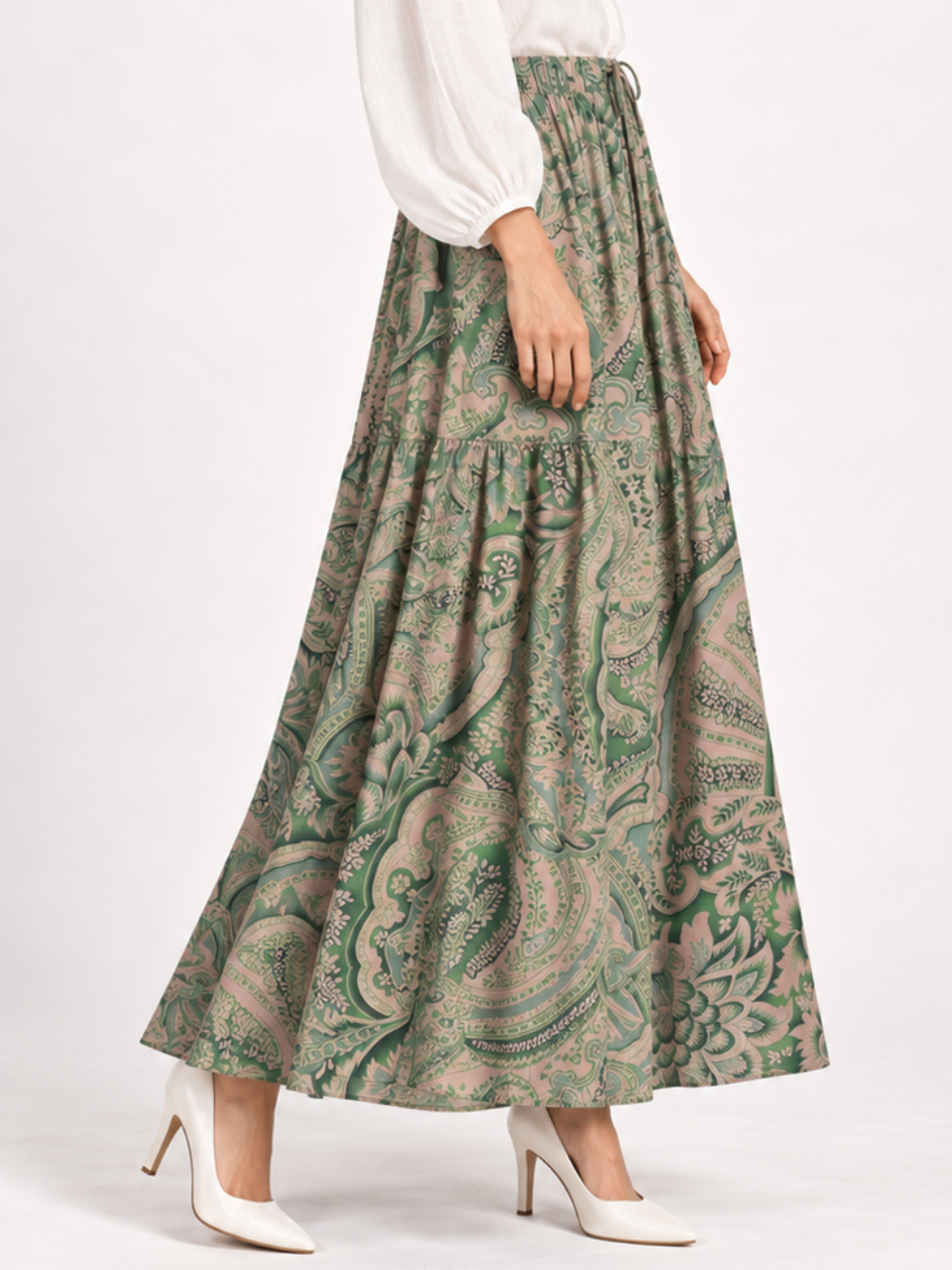 East India Company - Drew, Printed Long Skirt