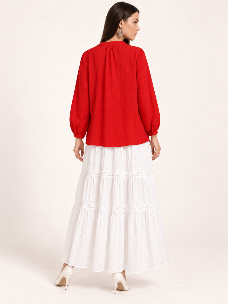 East India Company - Sheena, Embroidered Long Sleeve Blouse