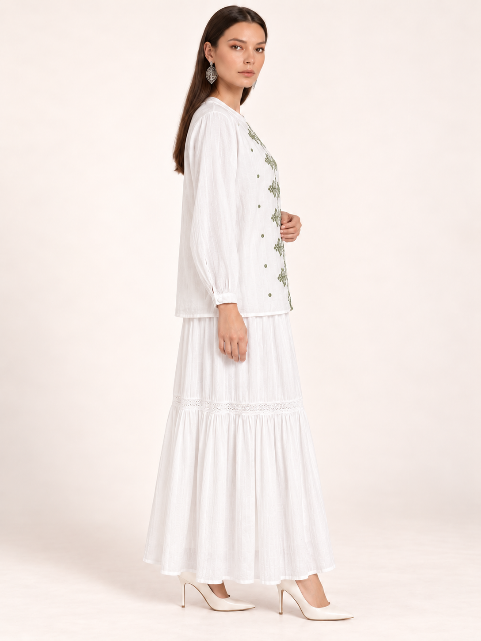 East India Company - Sheena, Embroidered Long Sleeve Blouse