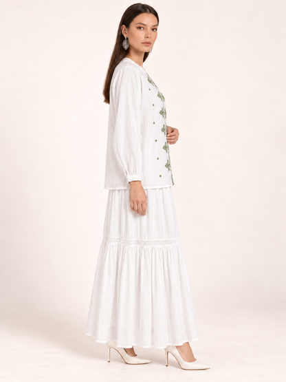 East India Company - Sheena, Embroidered Long Sleeve Blouse