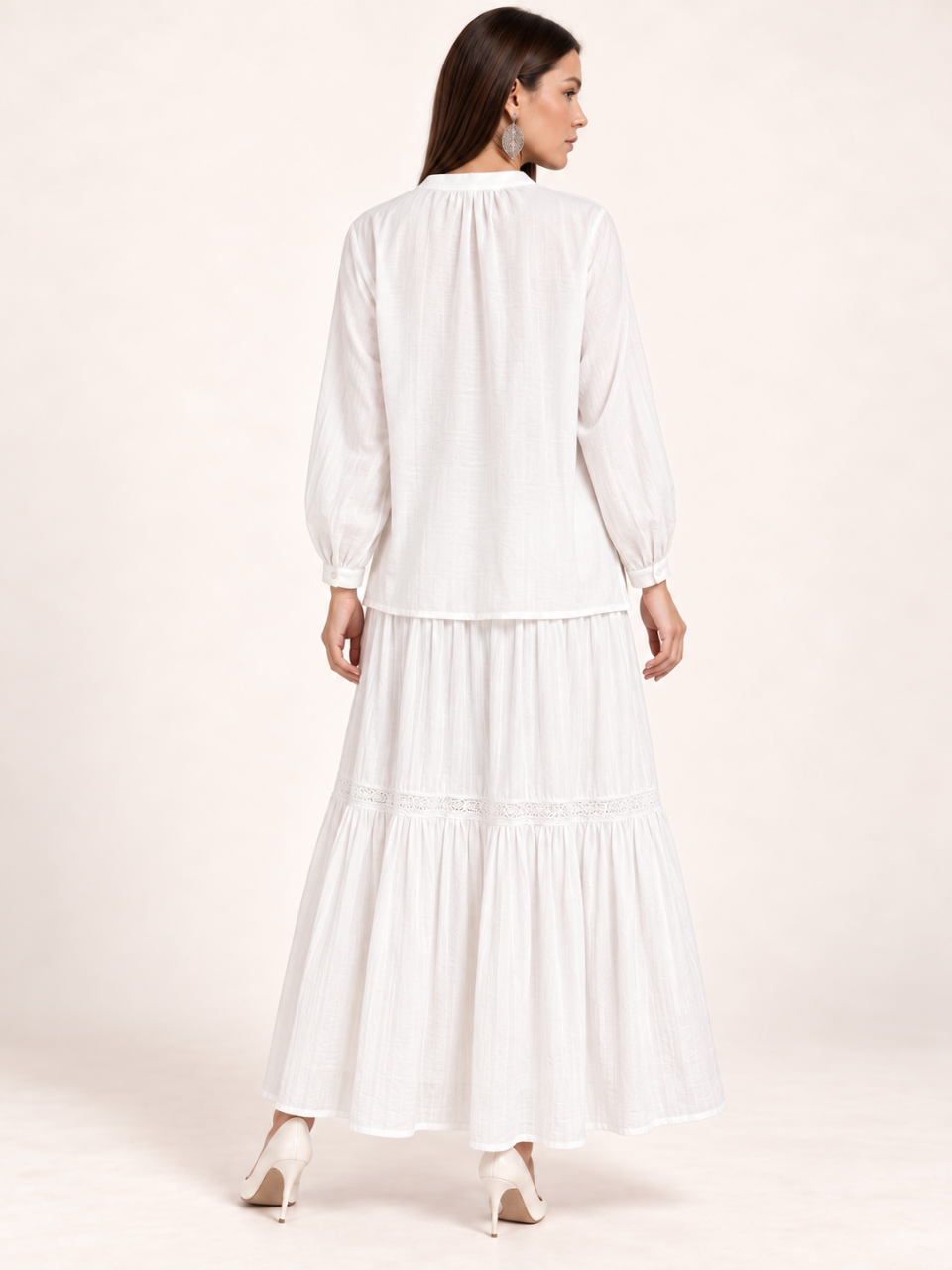 East India Company - Sheena, Embroidered Long Sleeve Blouse