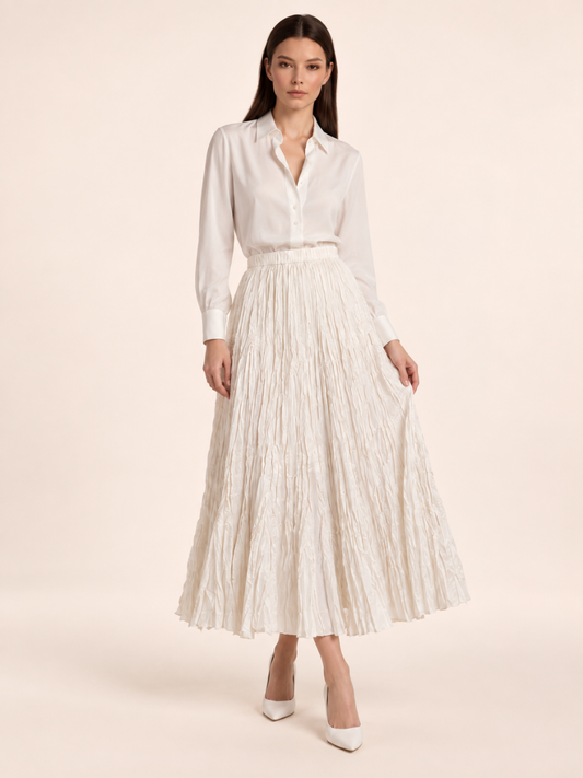 East India Company - Drew, Pleated Long Skirt
