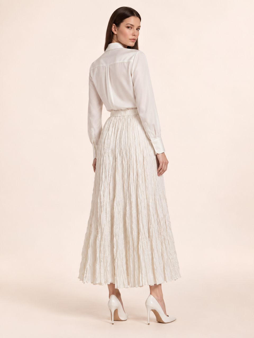 East India Company - Drew, Pleated Long Skirt