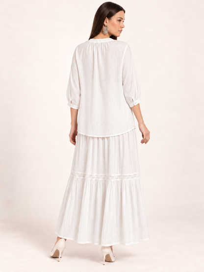 East India Company - Sheena, Embroidered Short Sleeve Blouse