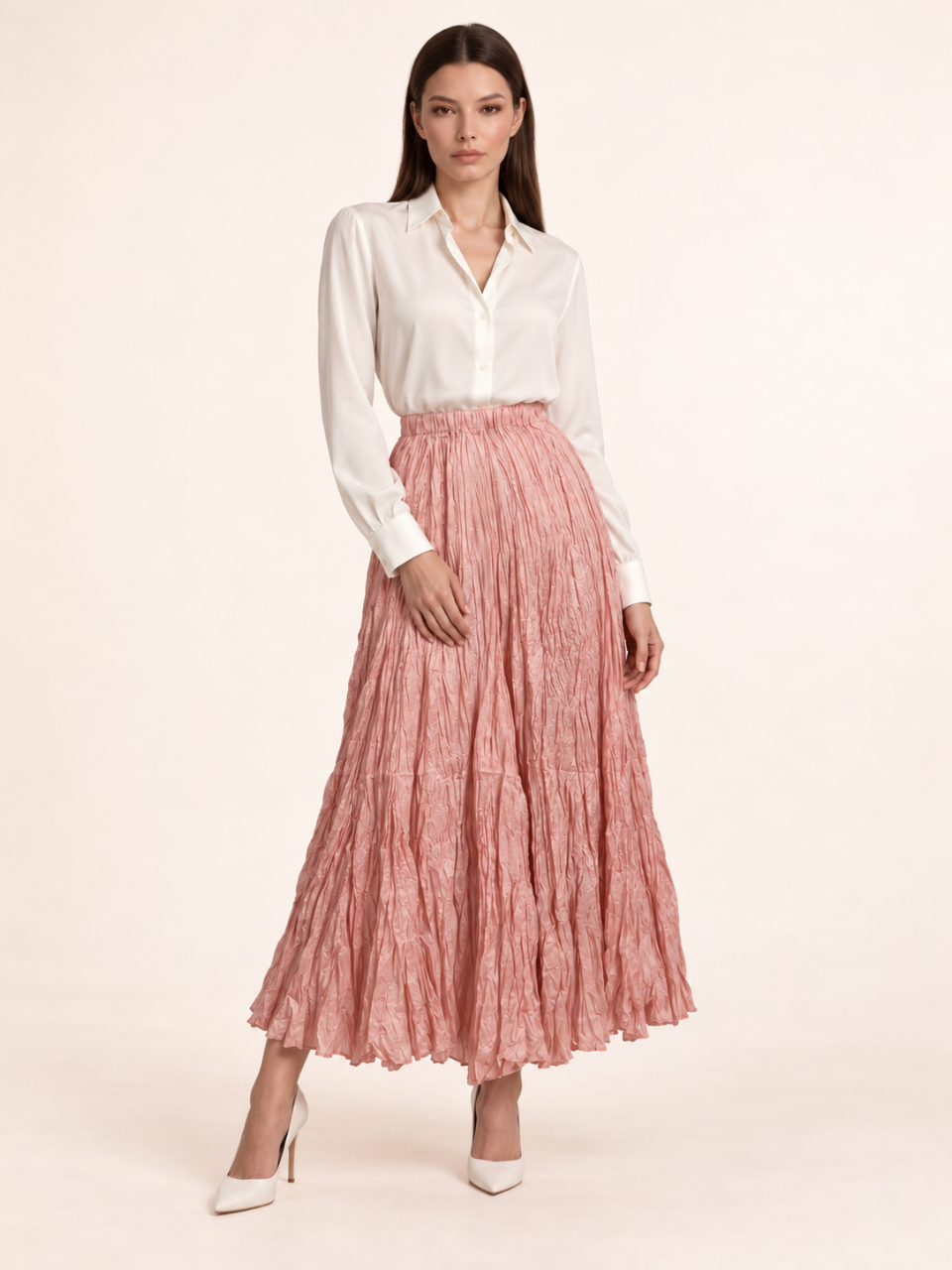 East India Company - Drew, Pleated Long Skirt