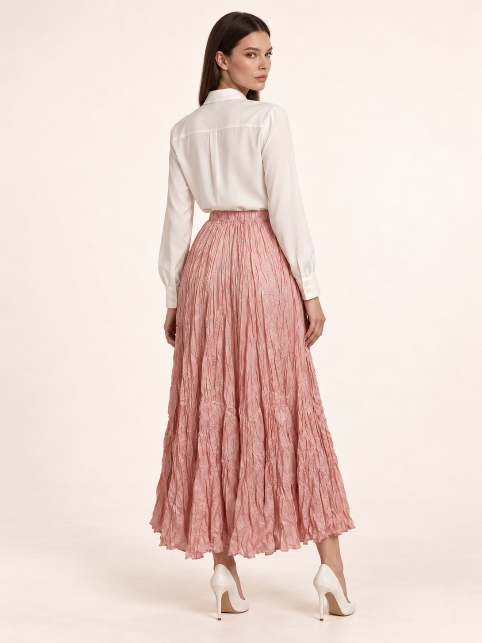 East India Company - Drew, Pleated Long Skirt