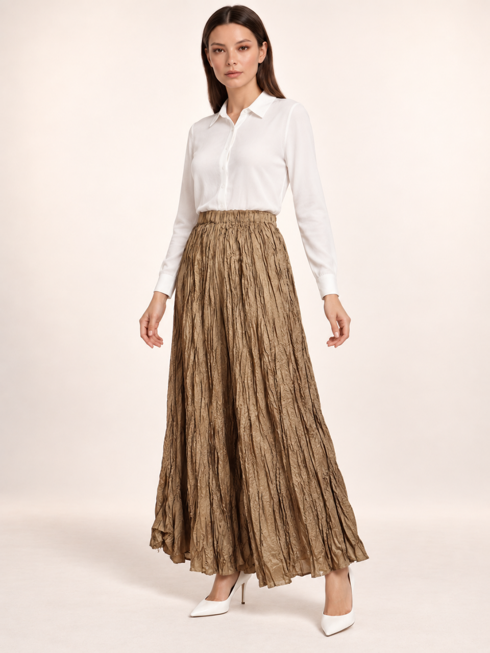 East India Company - Drew, Pleated Long Skirt