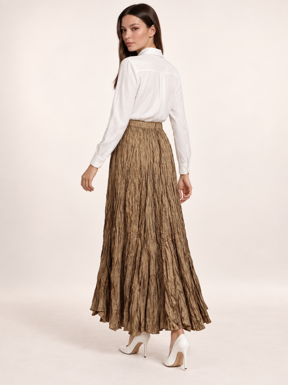 East India Company - Drew, Pleated Long Skirt