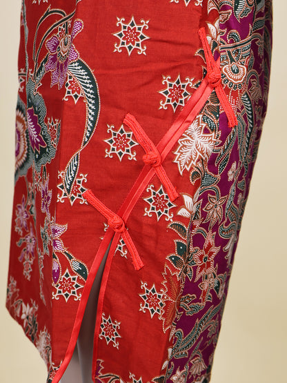 INDIE - MINI CHEONGSAM DRESS - RED