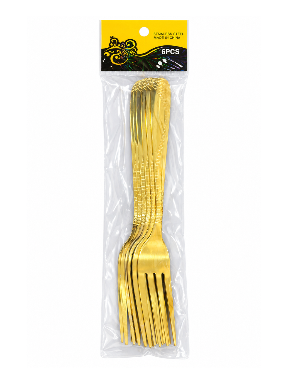 410 Flower Stem Series Fork - Gold, 6 Pieces