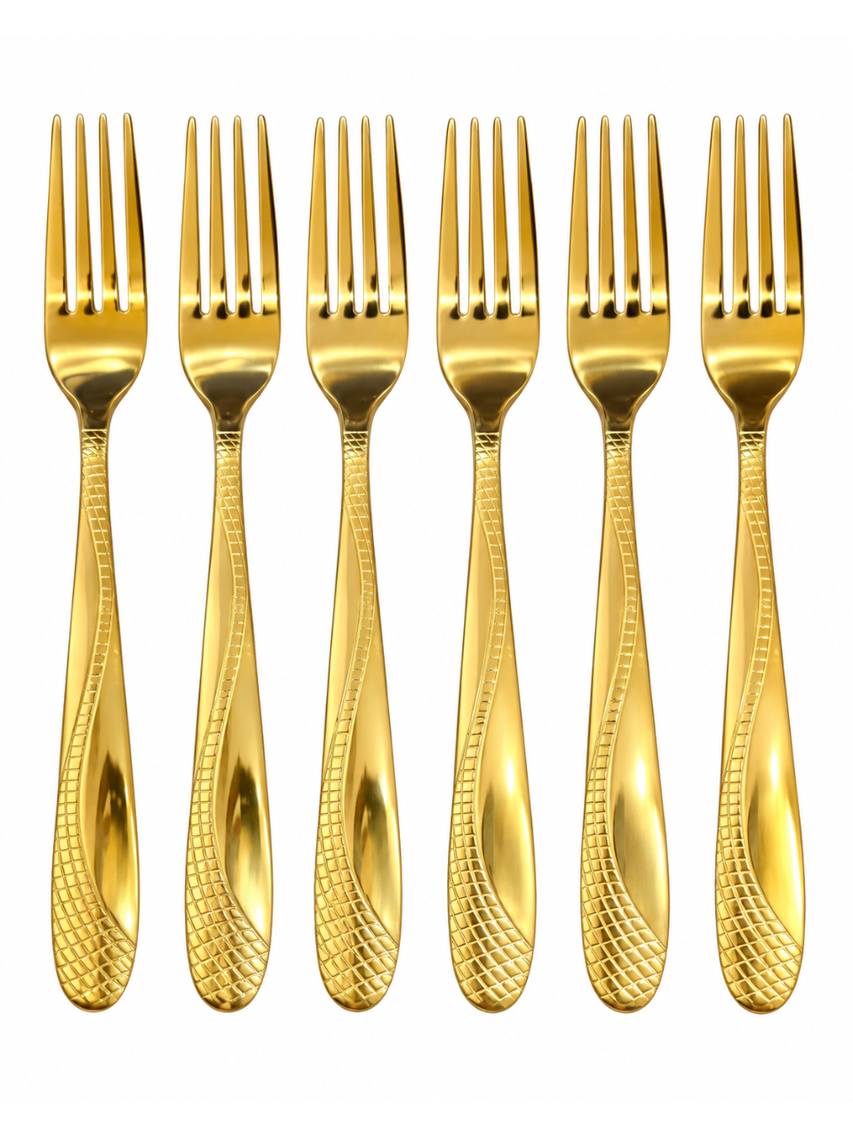 410 Flower Stem Series Fork - Gold, 6 Pieces