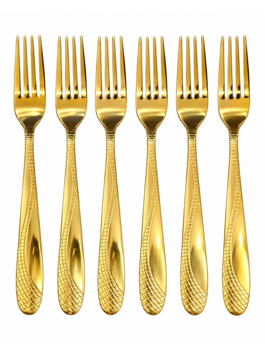 410 Flower Stem Series Fork - Gold, 6 Pieces