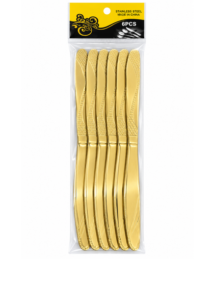 410 Flower Stem Series Knife - Gold, 6 Pieces
