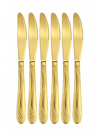 410 Flower Stem Series Knife - Gold, 6 Pieces