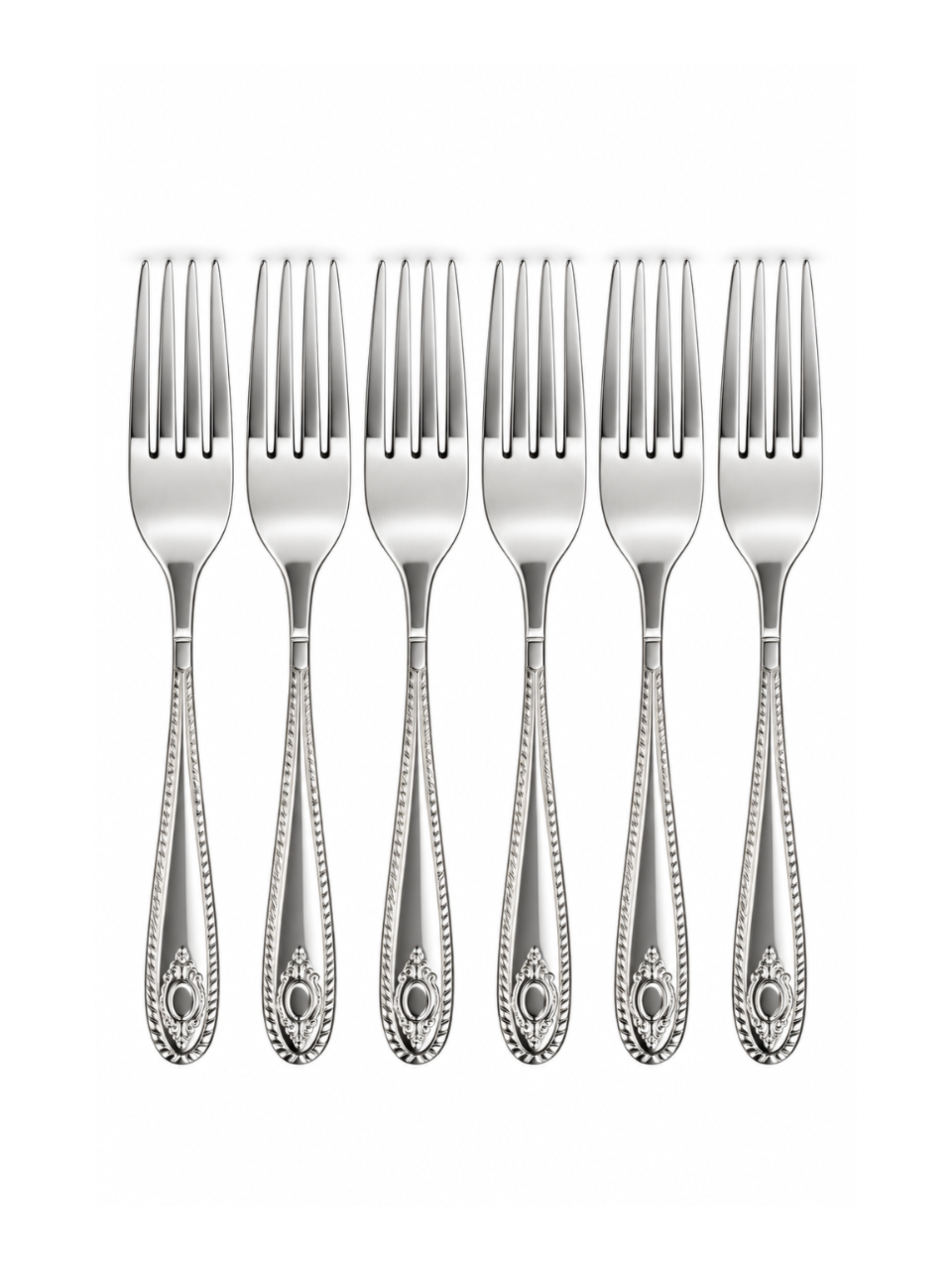 410 Flower Stem Series Fork - Silver, 6 Pieces