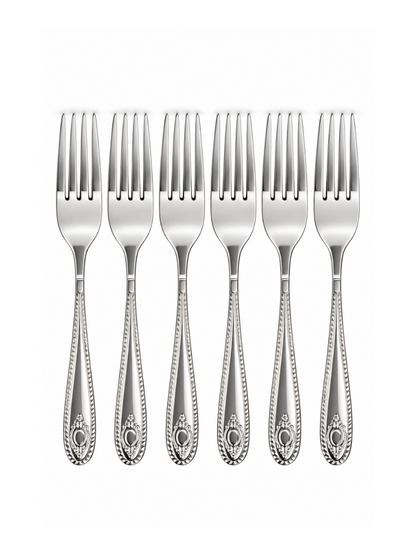 410 Flower Stem Series Fork - Silver, 6 Pieces