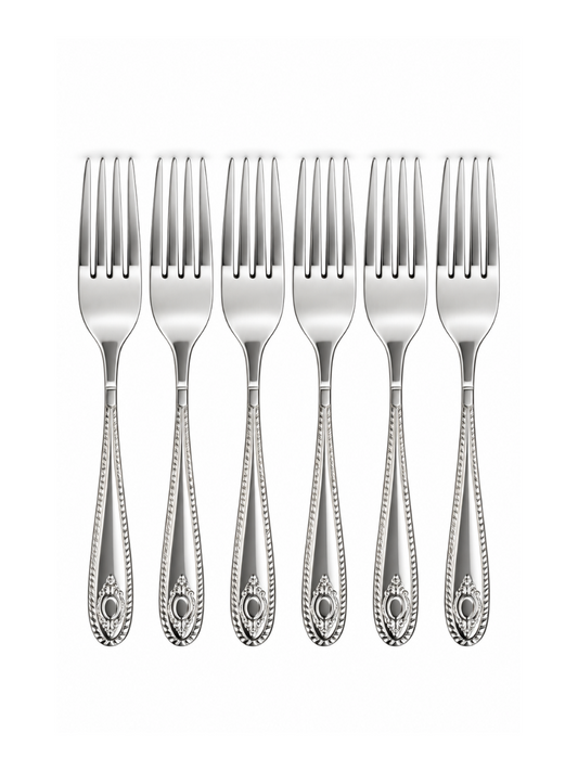 410 Flower Stem Series Fork - Silver, 6 Pieces