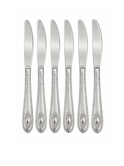 410 Flower Stem Series Knife - Silver, 6 Pieces