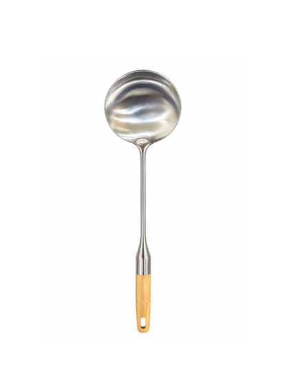 Soup Ladle with Wooden Handle - 35.8 x 9.8 cm