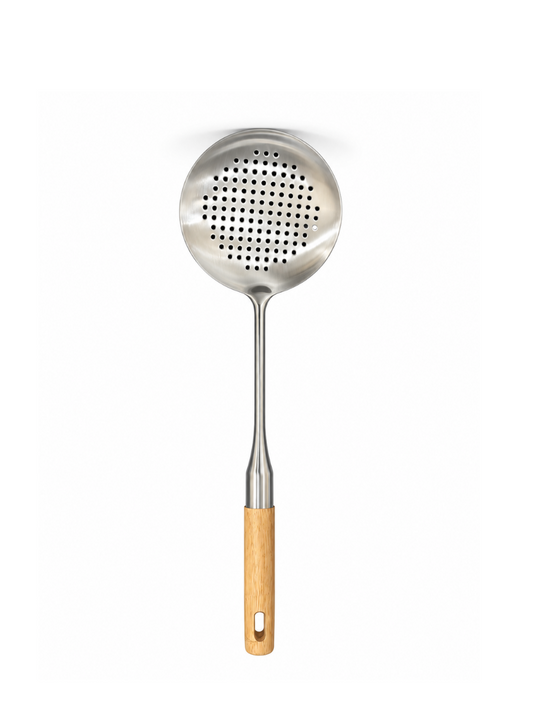 Skimmer Slotted Spoon with Wooden Handle - 38.2 x 11.7 cm