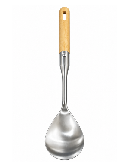 Serving Spoon with Wooden Handle - 31.7 x 8 cm