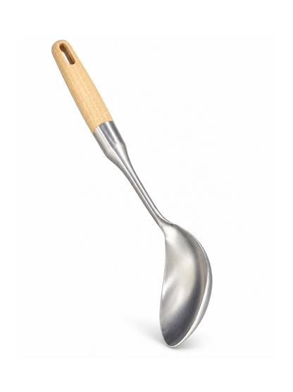 Serving Spoon with Wooden Handle - 31.7 x 8 cm