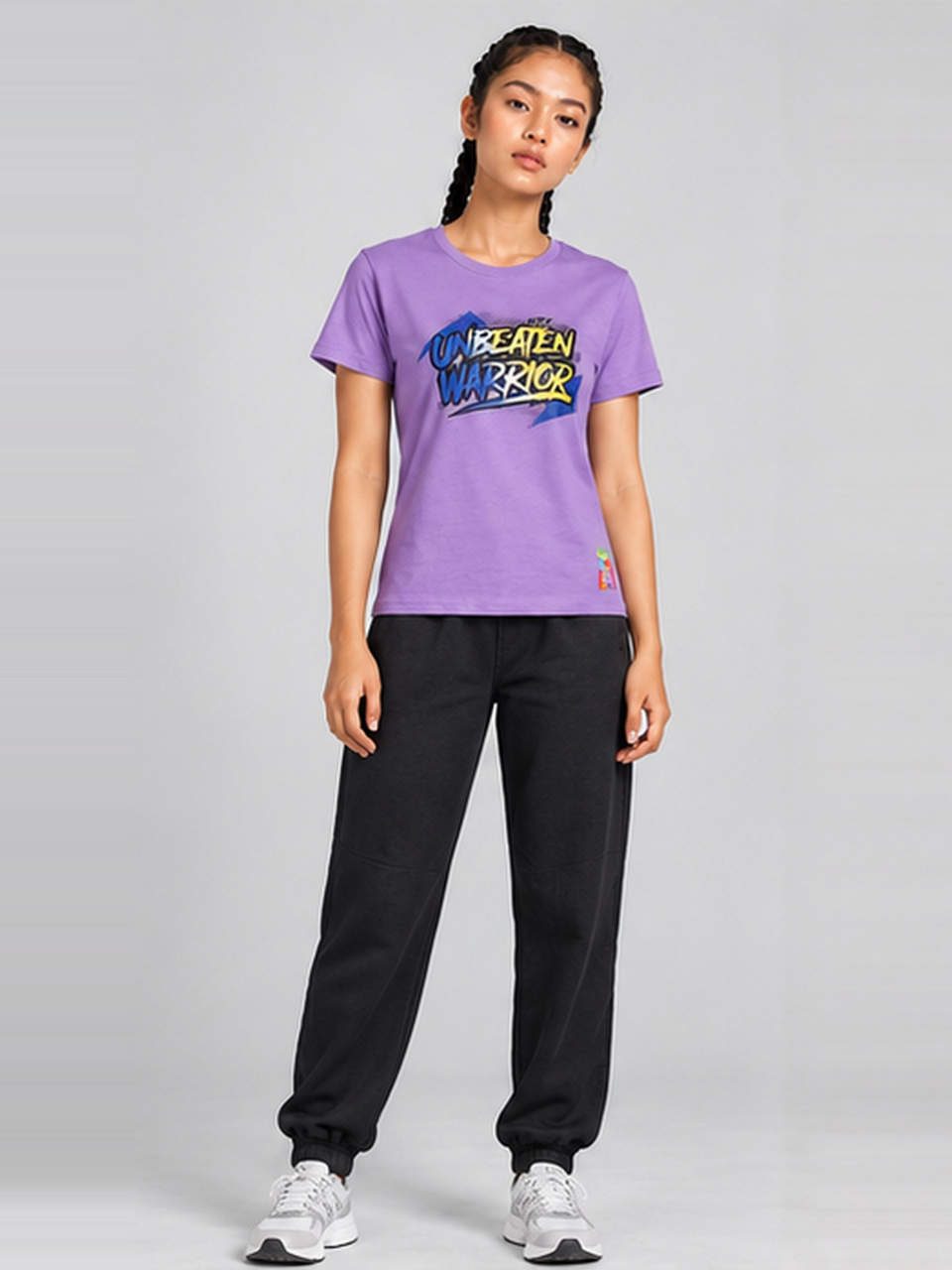 HRX Women's Violet Drift Cotton Crew Neck T-Shirt