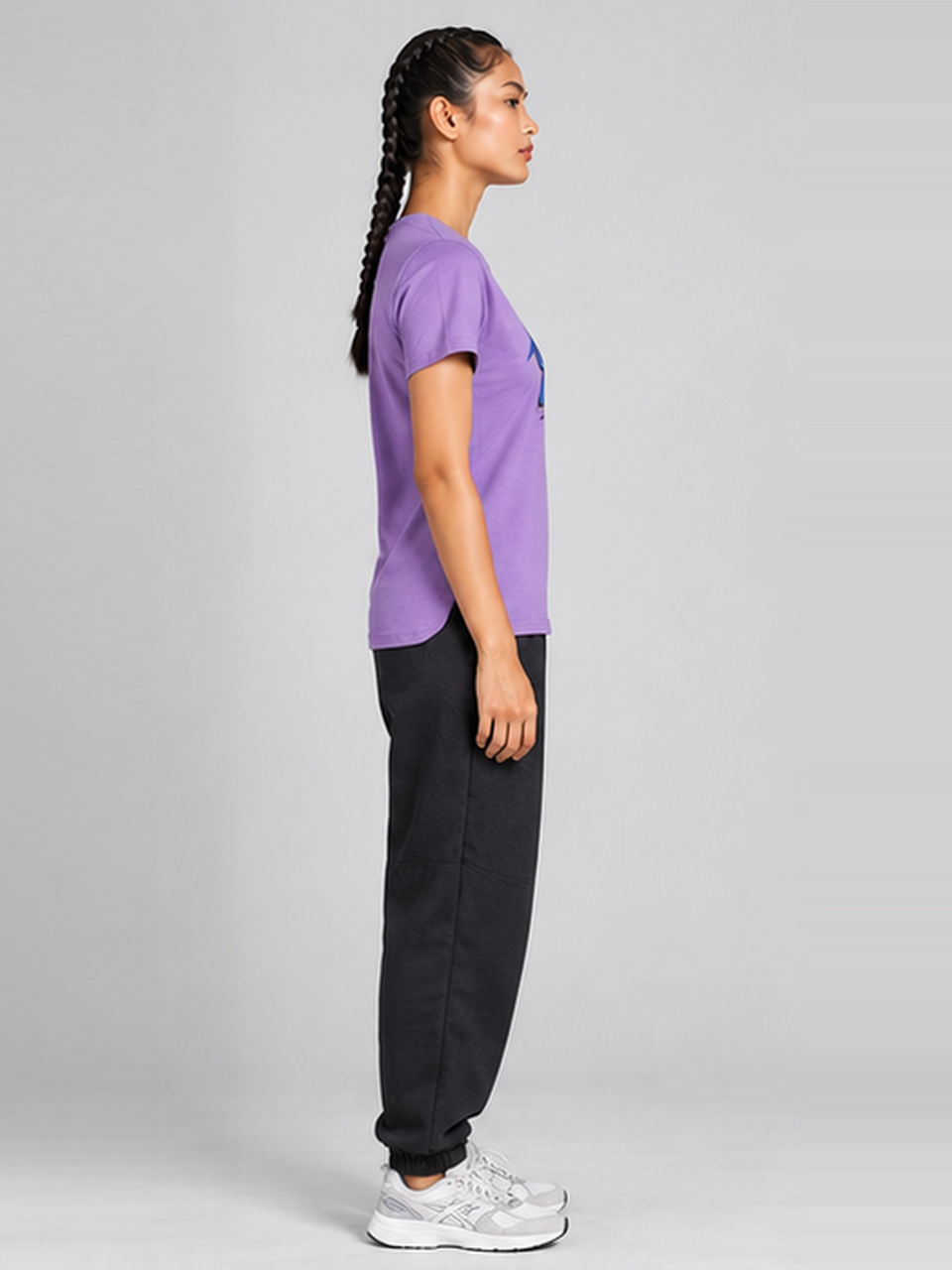 HRX Women's Violet Drift Cotton Crew Neck T-Shirt
